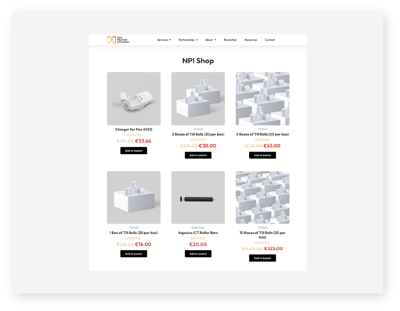 Integrated gateway for shop products