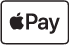 Apple Pay logo in black and white.