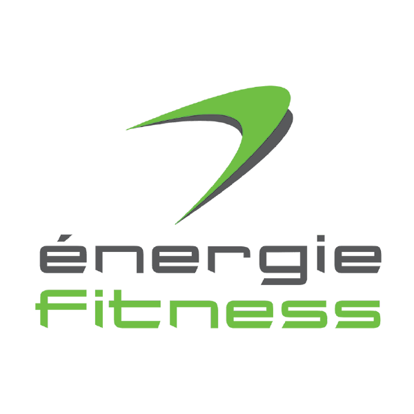 A square image of Energie Fitness' logo in grey and green.