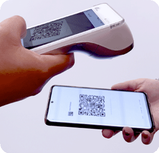 A QR code is used as a payment method