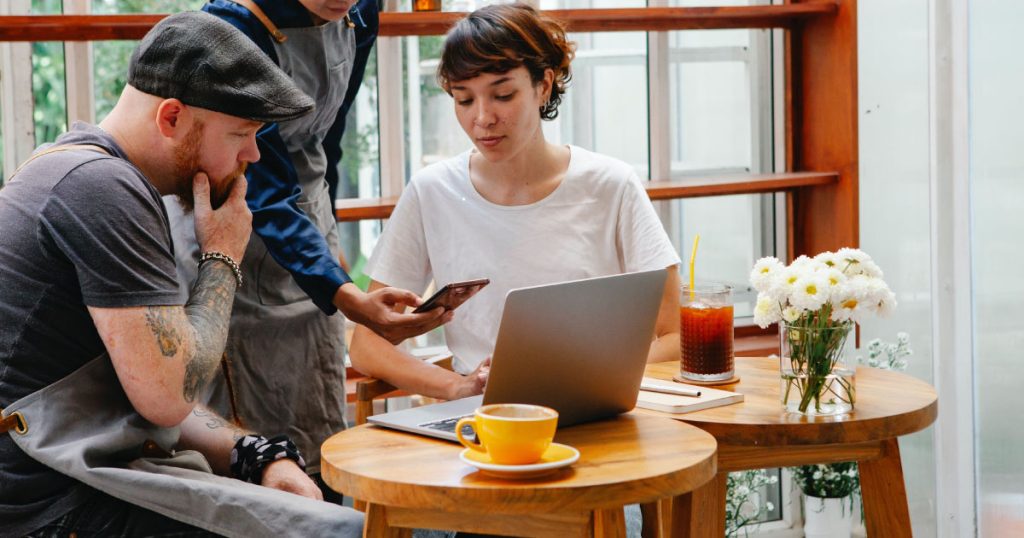 business staff learning how to accept credit card payments online