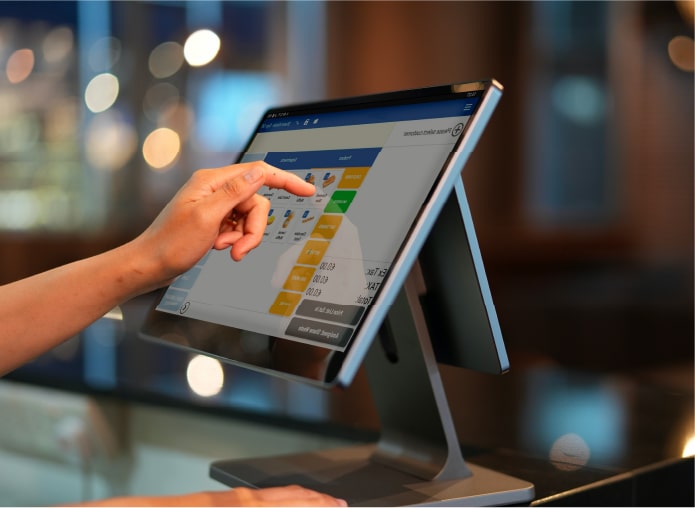 Fixed EPOS system used in a restaurant