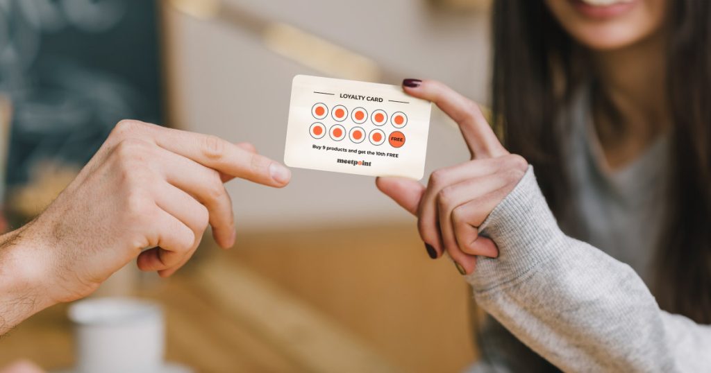 a loyalty card from a customer loyalty program