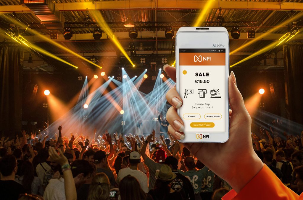 reliable card payment connectivity for irish festivals and events outdoor concert terminal