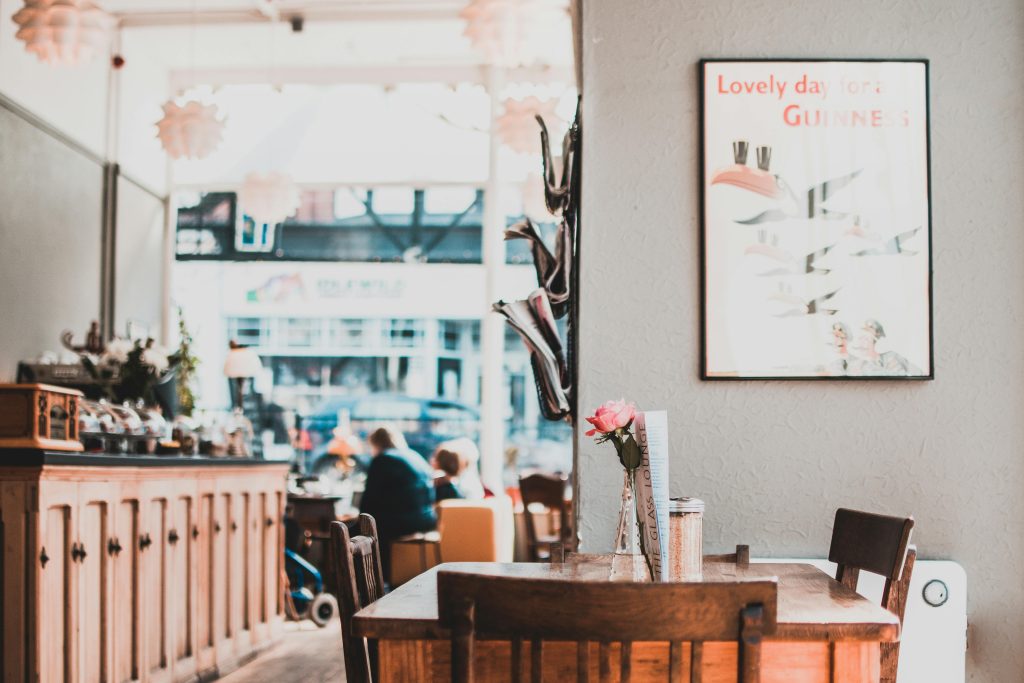 Restaurant card machine Ireland solution being used by staff in Dublin bistro with modern contactless payment technology