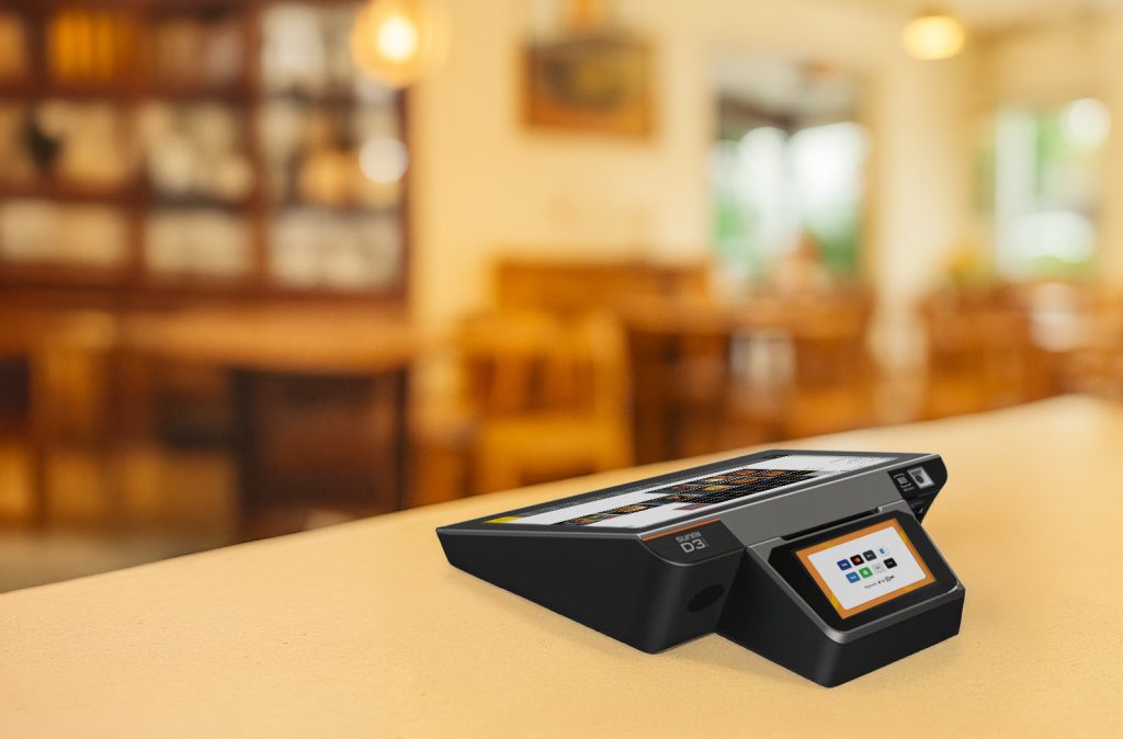 SUNMI D3 MINI payment terminal Ireland showcasing compact Android EPOS functionality with space-efficient business management