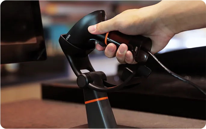 SUNMI 2D Handheld Scanner with omnidirectional scanning capability and 2D imaging technology for barcode reading