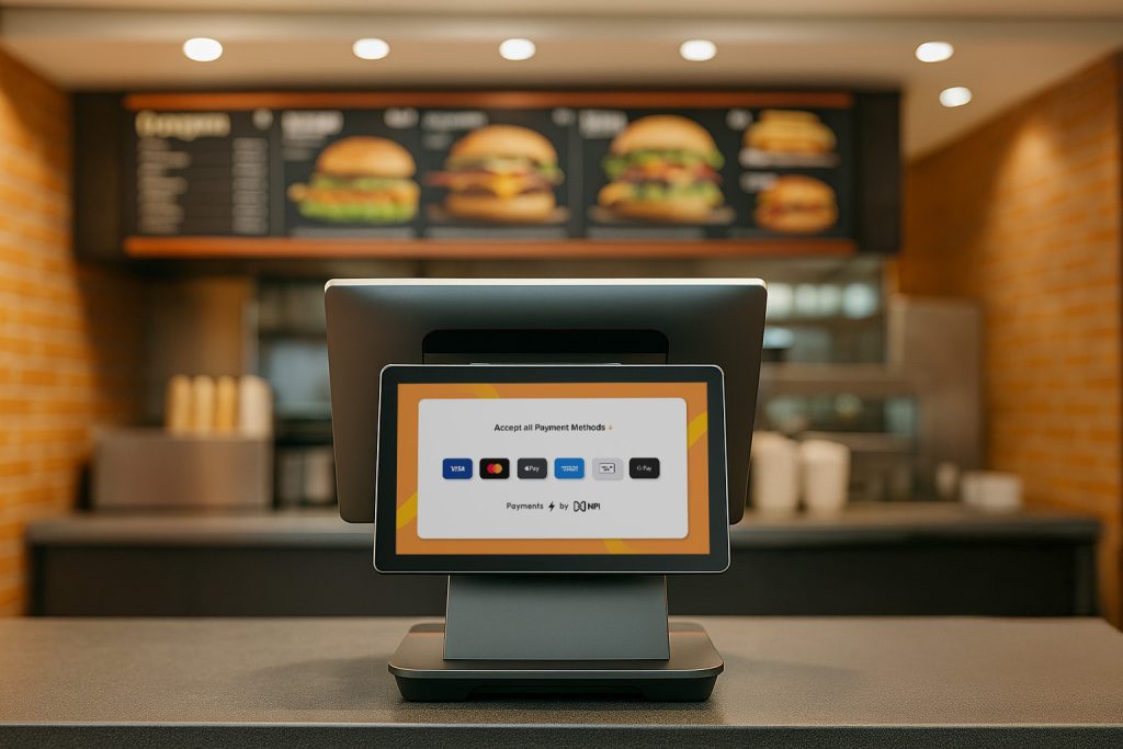 D3 PRO dual-display payment terminal Ireland showcasing professional dual-screen EPOS with merchant and customer interfaces
