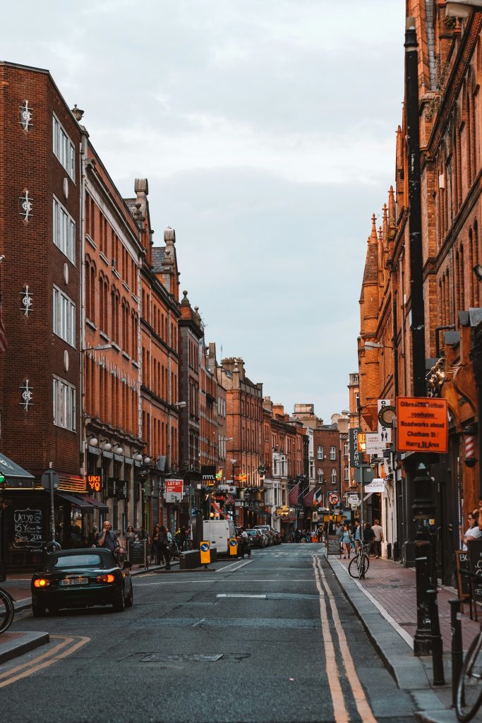 New business payments Ireland 2026 Dublin streets with thriving shops and startups
